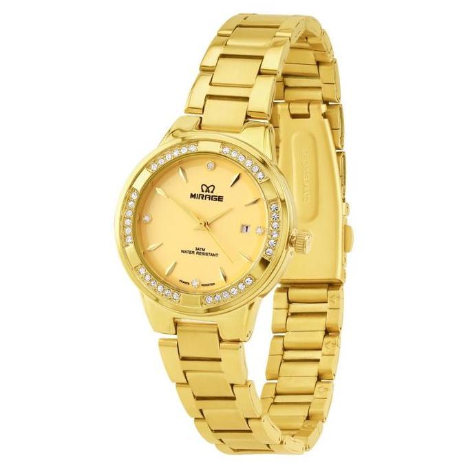 Mirage Watch - Jam Tangan Wanita Gold Mewah Anti Air Bergaransi 8826 L