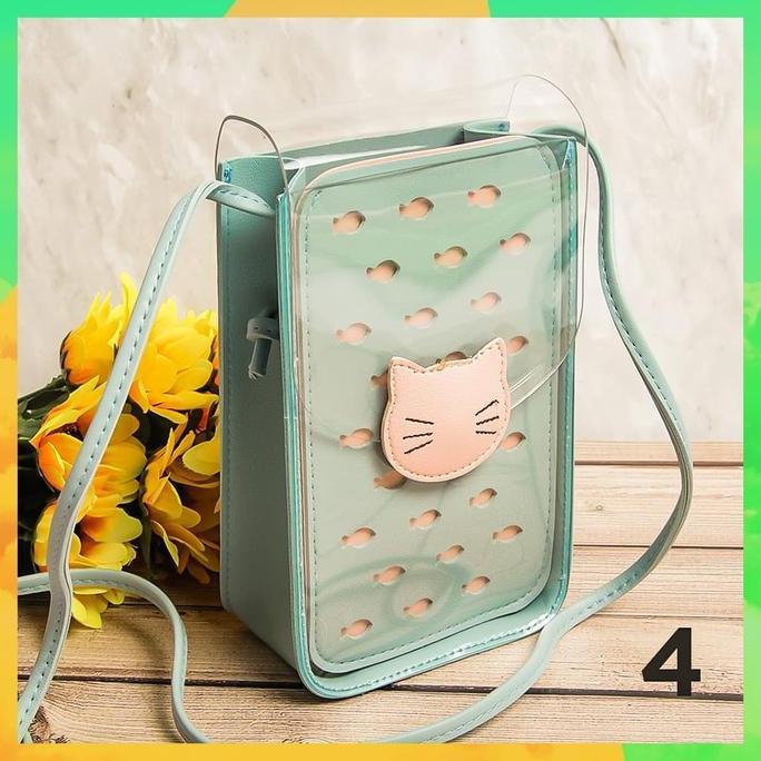 Tas Dompet Set Cat Color / Tas Slempang Cat With Wallet / Tas Import