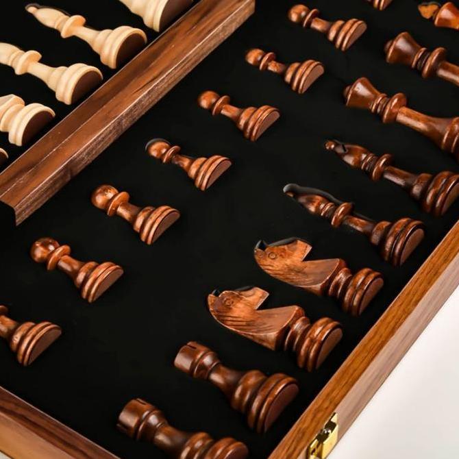 PAPAN CATUR KAYU PREMIUM PAPAN CATUR MAGNET MAGNETIC CHESS BOARD GAME KODE 902