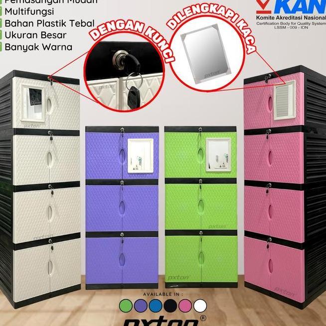 Pxton Lemari Pakaian Plastik Diamond 3 Susun 4 Susun 2 Susun Keranjang Rak Plastik Lemari Plastik Le