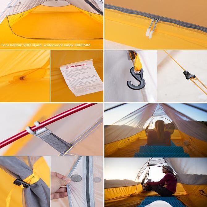 Diskon Tenda Ultralight 2P Naturehike Cloud Up 10D Camping Tent Nh19Zp017