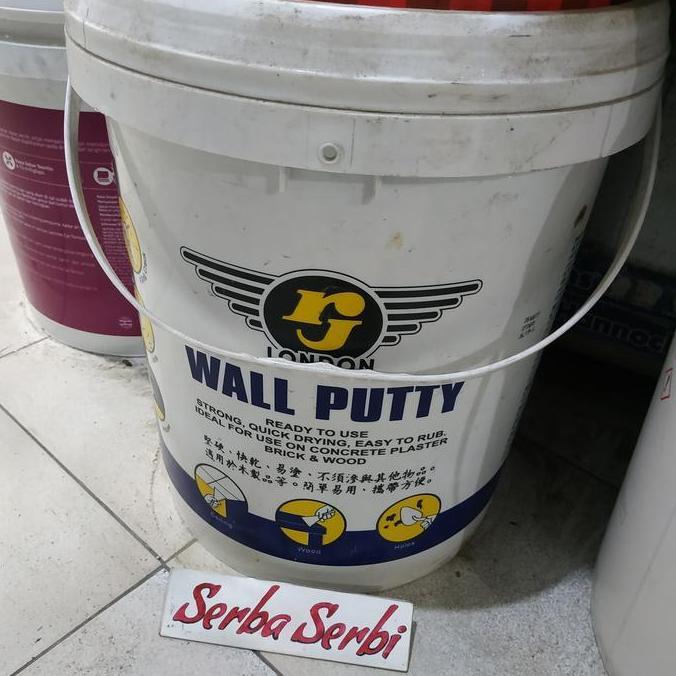 (25KG RJ LONDON) Dempul wall putty plamir dinding beton RJ (INSTAN) Promo Premium