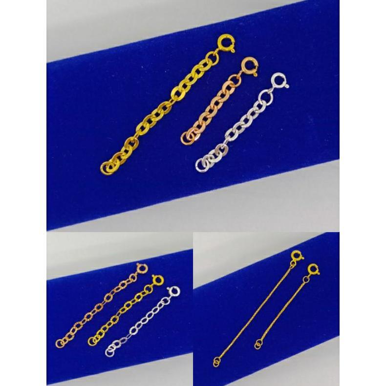 rantai extension perak asli 925/penyambung gelang/penyambung kalung/asli silver
