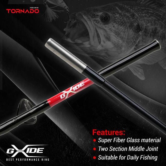 Putrowayahseller - Joran Tornado Twist Fs Super Fiber 15-21Cm, Ring Kuat & Reel Seat Original