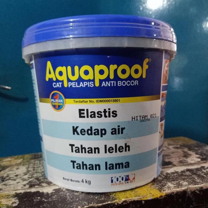 HARGA DISC - Aquaproof 021 Hitam, cat pelapis anti bocor kemasan 4 kg (galon)
