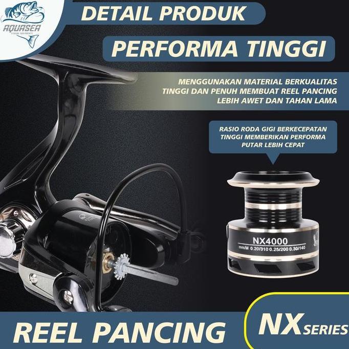 Putrowayahseller - Aquasea Reel Pancing Nx Series Aluminium + Besi Laut + Umpan