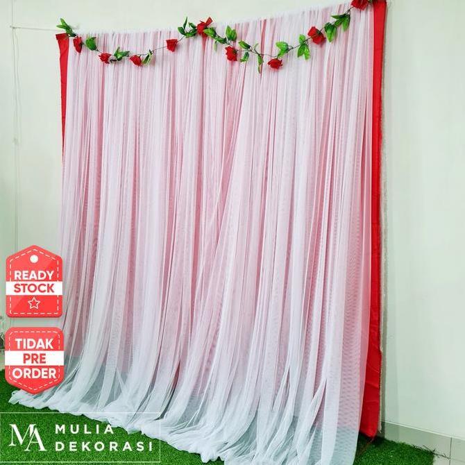 Miliki Backdrop Kain Lamaran Decoration Background 3M Abutai Tile