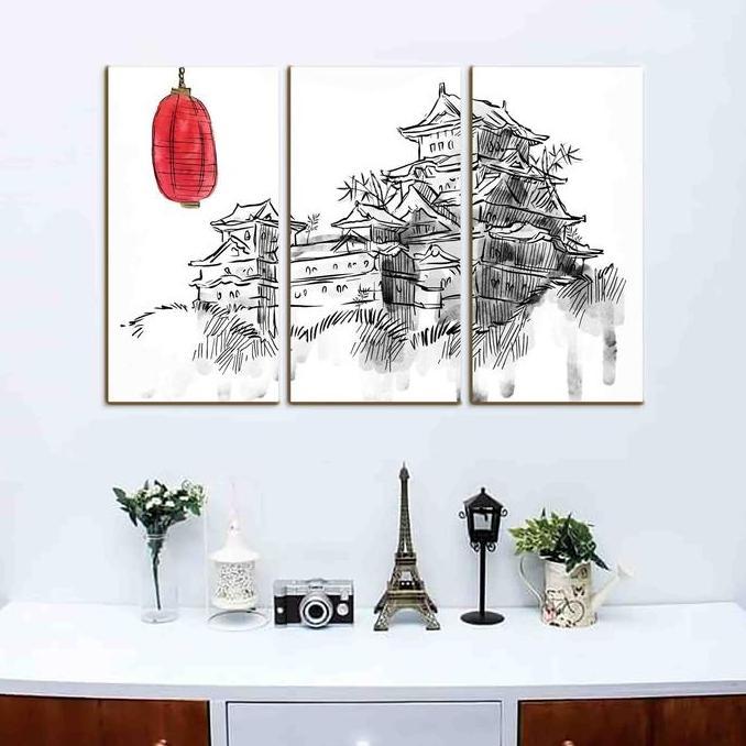 Promo Hiasan Dinding Lukisan Jepang bunga sakura japanese art / poster Diskon