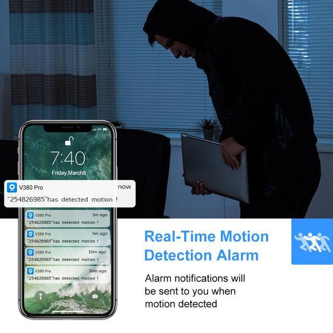 Barustockbnyk- [Eksklusif]Yamiya Kamera Smart Cctv V380 Ip Kamera Outdoor Cctv Wifi 8Mp 1080P Waterp