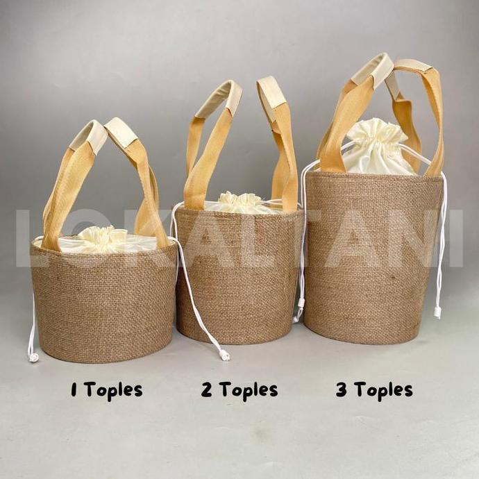 Spesial Tas Parcel Goni / Tas Hampers Keranjang Goni / Tas Souvenir / Tas Goni Tabung