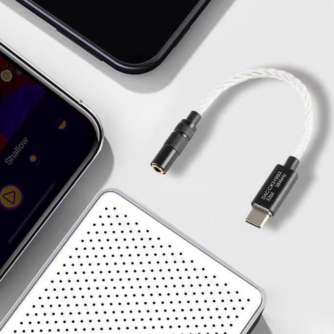 Terpercayamutu- Conexant Cx31993 Pro Hifi Dac Type C To Jack 3.5Mm Aux Audio Adaptor