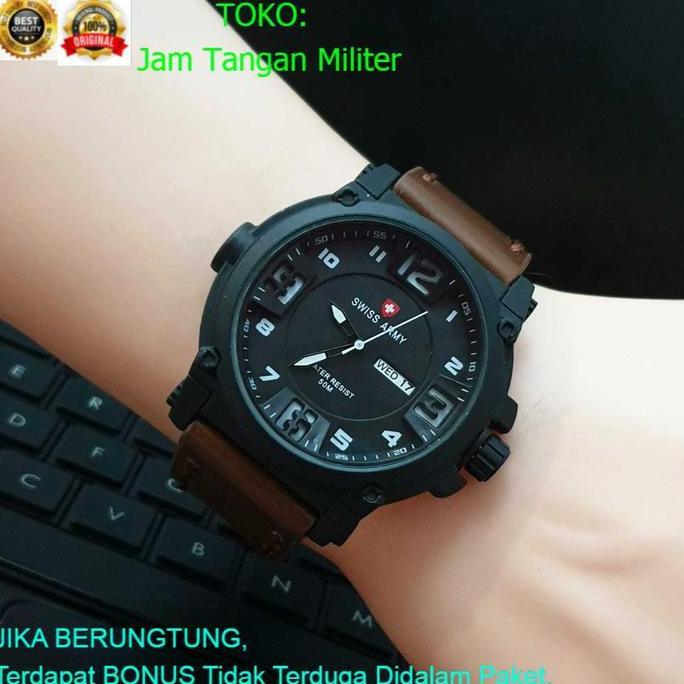 Jam tangan SWISS ARMY Untuk PRIA FITUR TANGGAL AKTIF SA461540 - Jam tangan Merek Terbaik Water Resis
