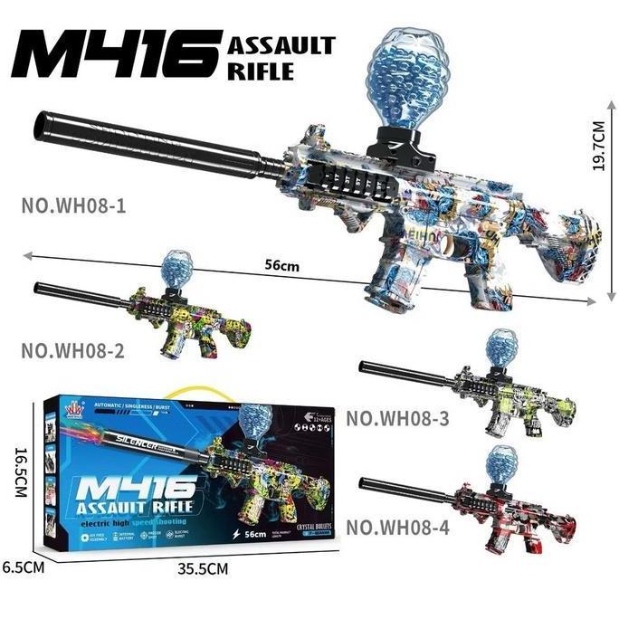 Berkualitas! Mainan Water Gel Blaster M416 ELECTRIC 56 Cm Seru Otomatis / Mainan Anak Tembakan Seru 