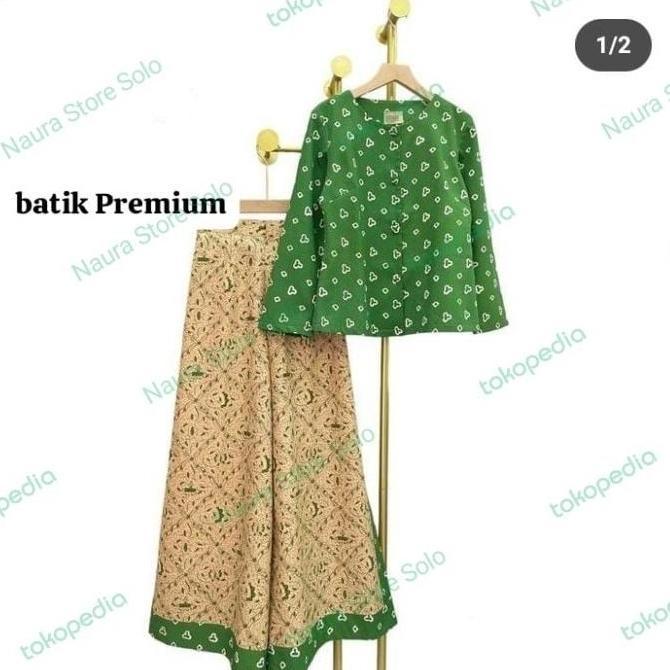 Setelan Blus + Rok Jumputan Premium Batik Solo