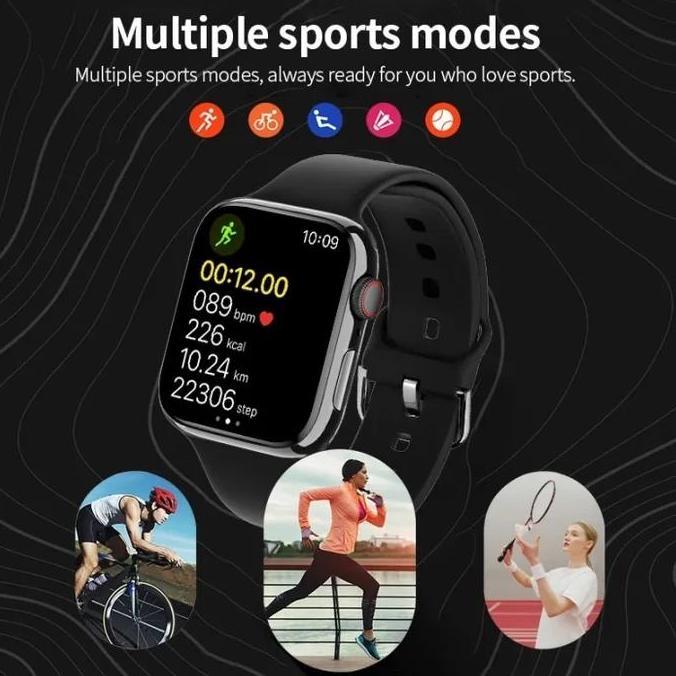 LIGE Jam Tangan Pintar Pria wanita Layar Sentuh Penuh Jam Tangan Olahraga Tahan Air Pelacak Kebugara