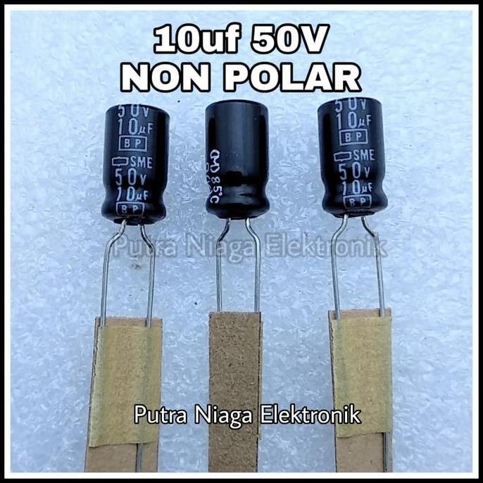 Update (5) Elco 10uf 50V Non Polar / BP Kapasitor NonPolar 10 uF 50 V putran1a Buru Order