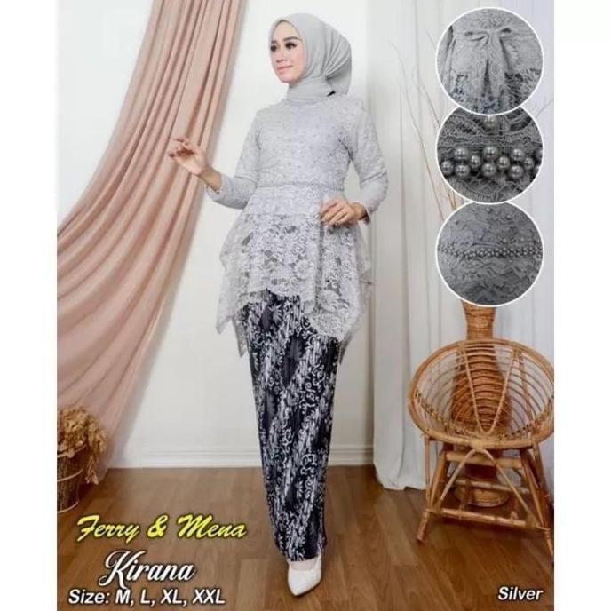 KEBAYA BRUKAT/ SETELAN KEBAYA  BROKAT KIRANA | KEBAYA KIRANA | KEBAYA MIDERN | Atasan Wanita Mutiara