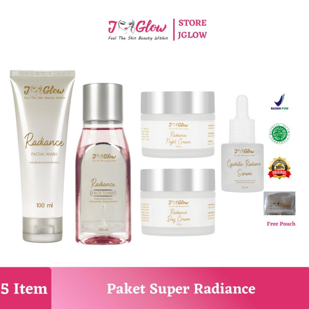 JGLOW Radiance Super Whitening normal | Paket Perawatan Wajah Kusam Skincare BPOM