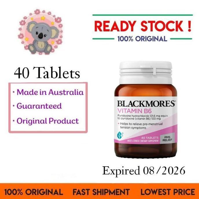 Blackmores Vitamin B6 Pereda Nyeri Haid Menstruasi PMS 40 tablet _KOAL