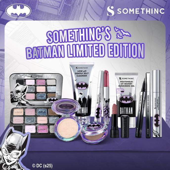 New- SOMETHINC Batman Series - Ceraplump Tinted Lip Balm, Low pH Gentle Jelly Cleanser, Tipsy Lashli