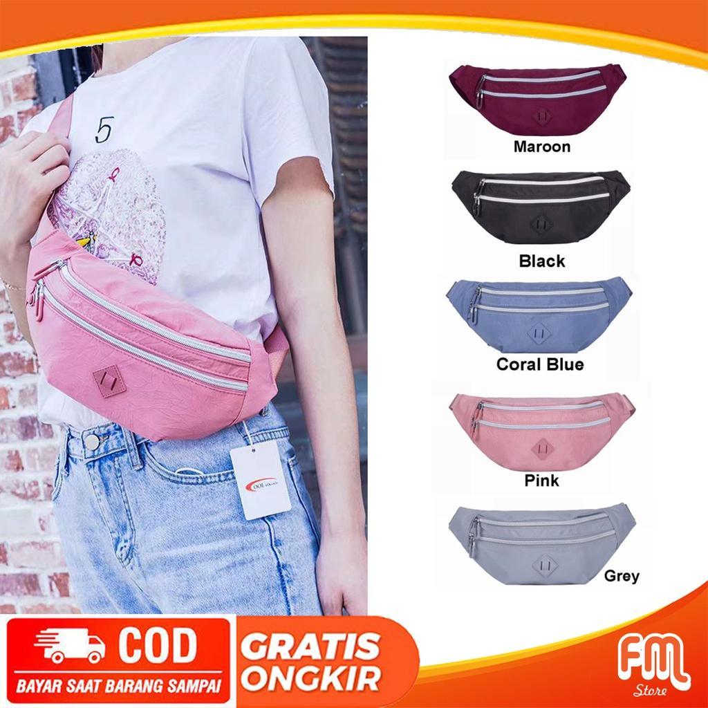 Waist Bag Wanita Import 1508  / Tas Pinggang Wanita Import Bahan Kipling