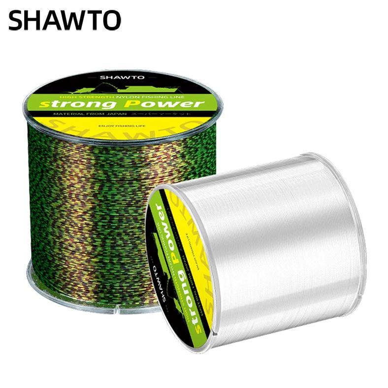 Shawto 500M Invisible Fluorocarbon Fishing Line Japanese Nylon Fishing Line Leader Fishing Line Fish