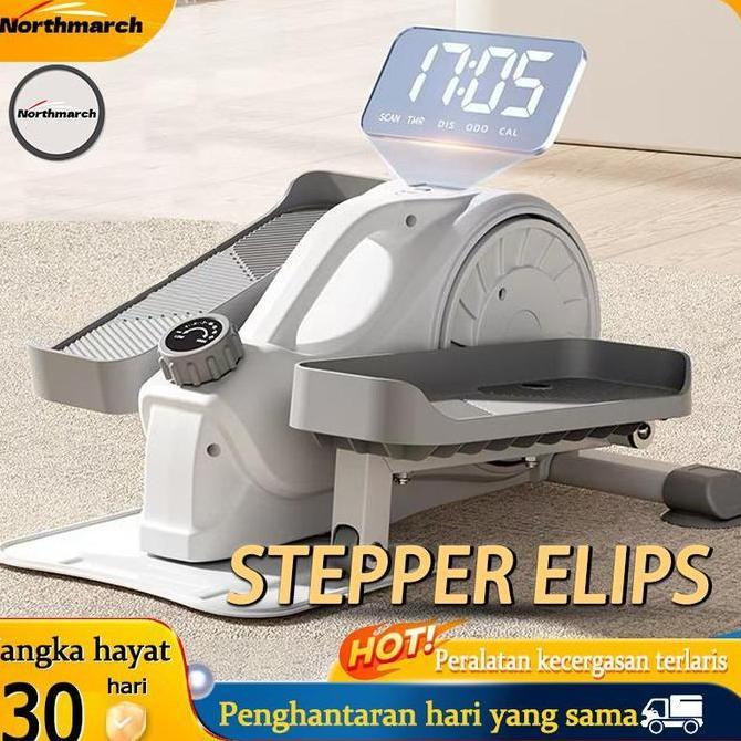 Promo NORTHMARCH Mesin Elips Stepper Alat Fitness Rumah Sepeda Bike Ellips mini stepper Portable Ala