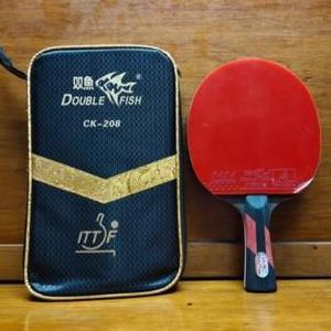Bat Bet Pingpong Tenis Meja Double Fish Ck-208 Original + Cover