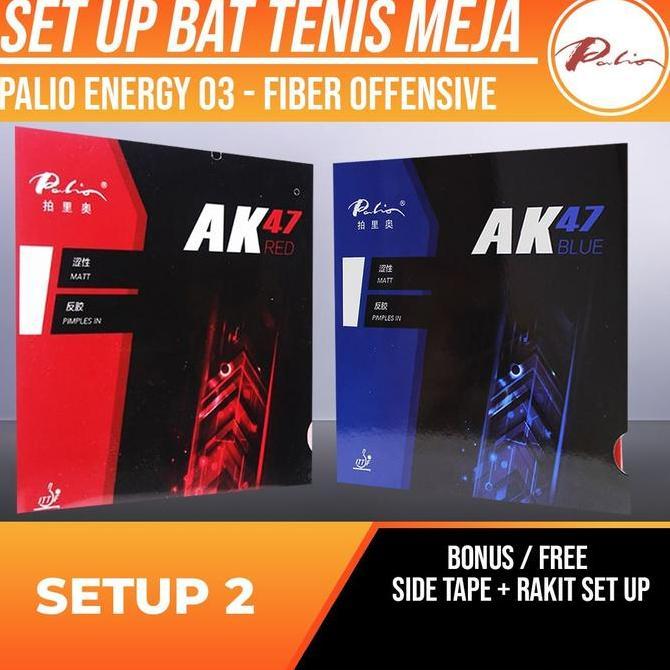Paket Bat Pingpong Rakitan Palio Energy 03 Fiber Offensive Yinhe Palio