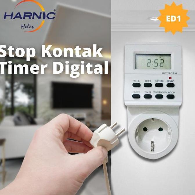 Timer Listrik - Timer Digital - Stop kontak Timer 24 Jam - HELES ED1