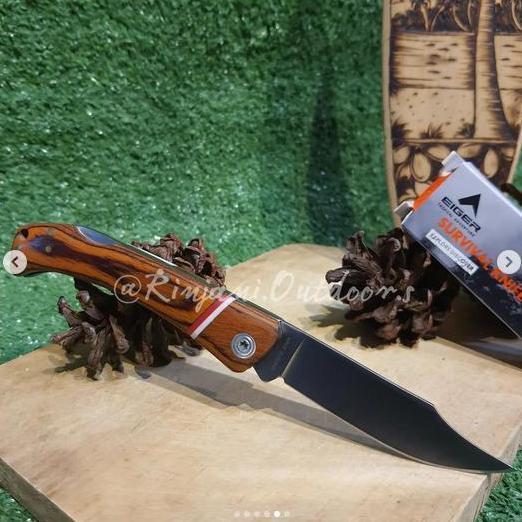 Spesial Eiger Folding Knife Cazador Pisau Lipat Camping Survival Knives Eiger