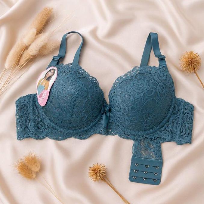 Promo Bra Bh Burkat Kawat Kait 3 Busa Sedang Bh Fashion Big Size Cup C Bra Push Up Brokat Wanita Nya