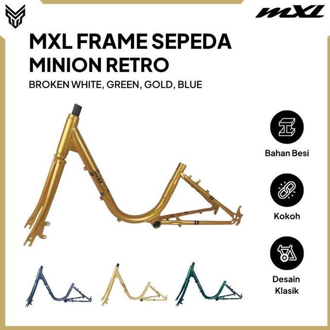 Promo MXL Frame Sepeda Minion Retro Ukuran 20" Bahan Steel Bicycle Frame Sepeda Outdoor Diskon