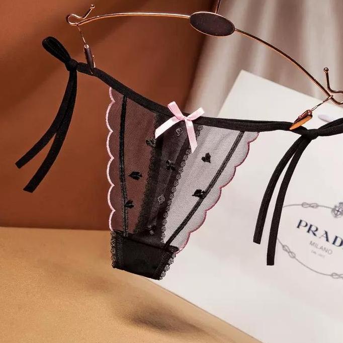 Murah Celana Dalam Wanita Sexy Low Waist G String Tali Renda samping C2390 Non COD