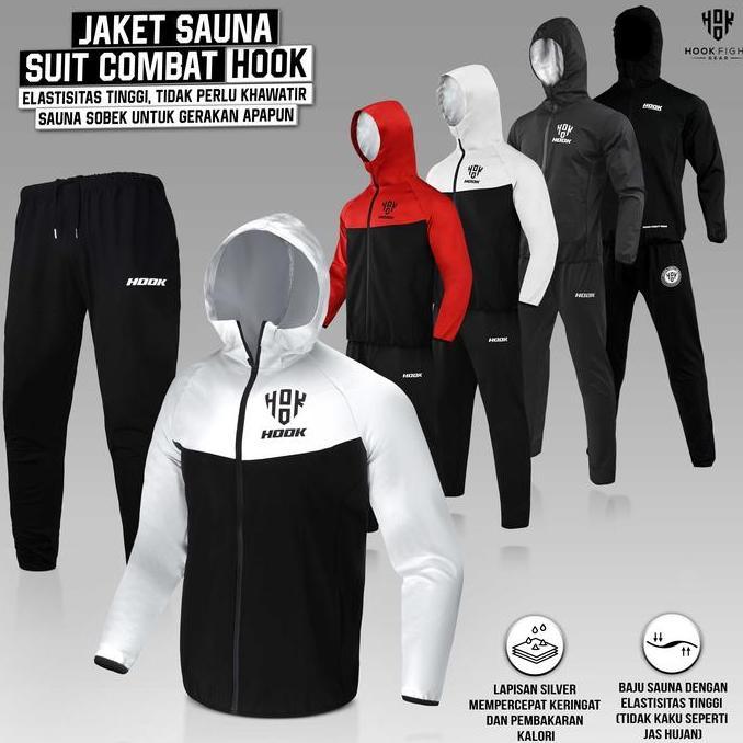 Promo Jaket Sauna Suit Olahraga Baju Jas Pembakar Lemak Elastis Baju Sauna Olahraga Pembakar Lemak H