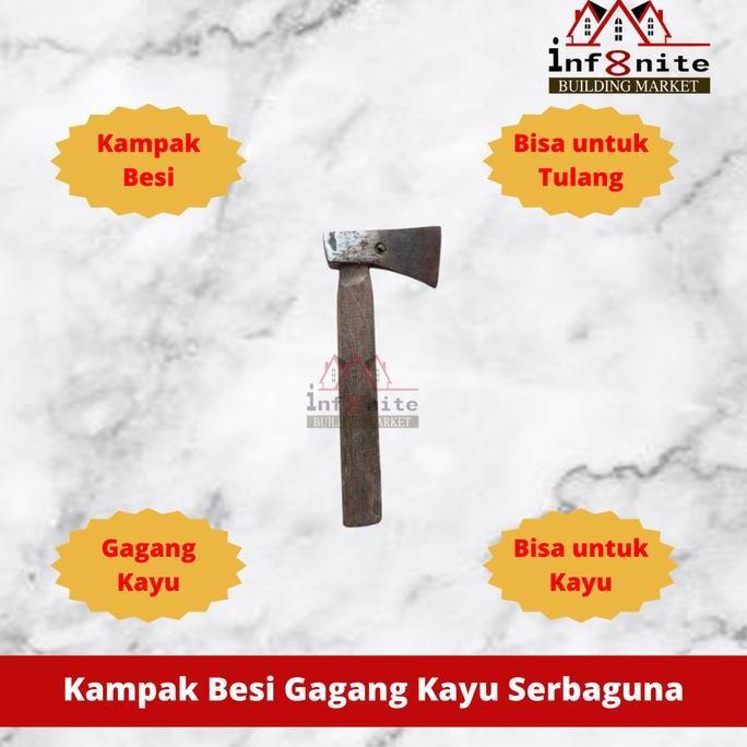 Terjangkau Kapak Besi Kuat Kampak Tulang Baja Tajam Gagang Kayu Serbaguna Axe