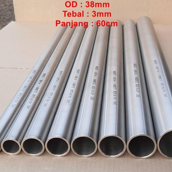 Promo Pipa Titanium / Tabung Titan OD 38mm Grade 2 ASTM B338 New Diskon