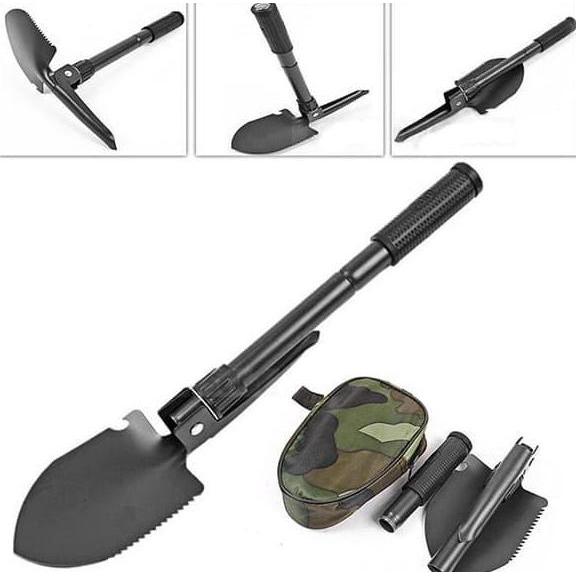 Terjangkau Pacul Lipat / Cangkul / Sekop Lipat Militer Portablel Stainless Steel
