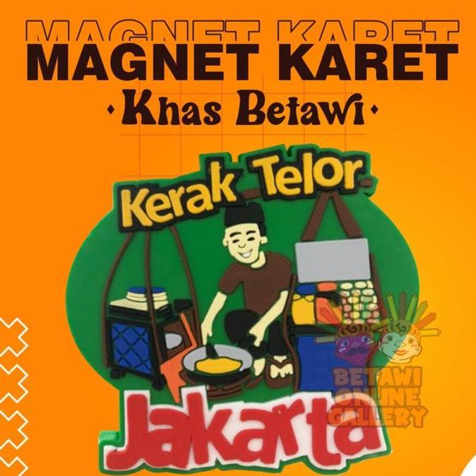 New- Magnet Karet Ondel - Ondel / Hiasan Khas Jakarta / Magnet Kulkas / Magnet Karet Motif Betawi / 