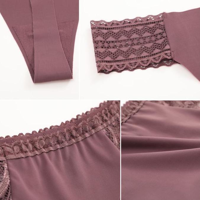 Murah FINETOO 153 Gstring Wanita Tanpa Jahitan Renda Samping Seamless Thong Non COD