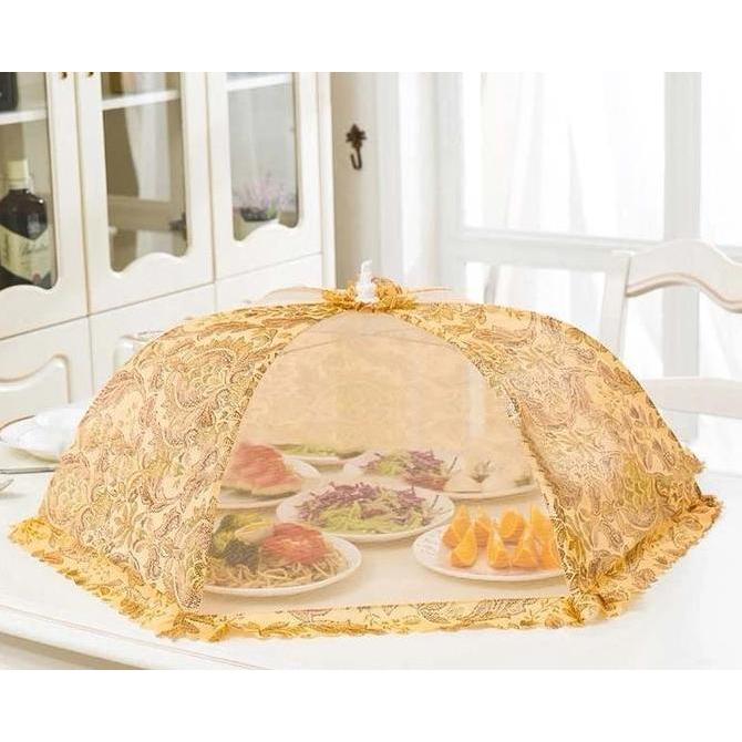 Tudung Saji Lipat Tutup Saji Penutup Makanan Food Cover Kain Jaring