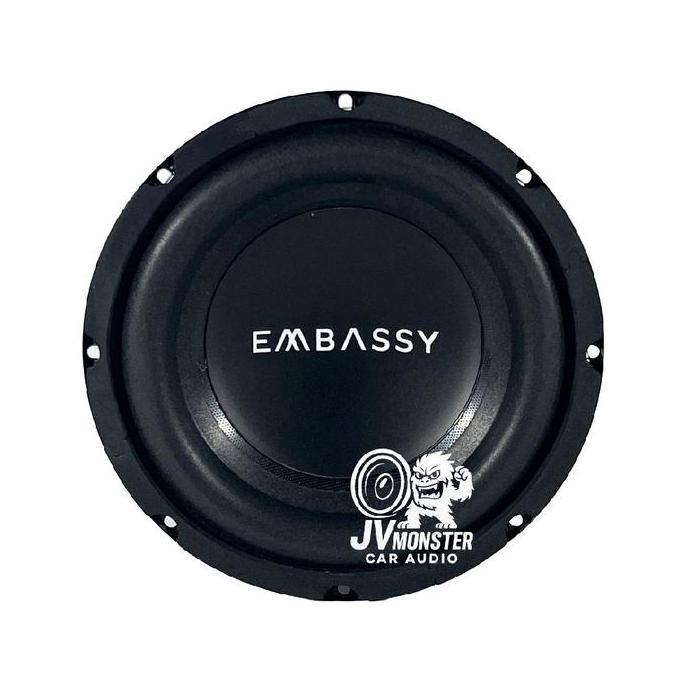 EMBASSY SUBWOOFER ES-844 SPEAKER 8 INCH DOUBLE VOICE COIL MAGNET BESAR 500WATT 4 OHM 8DB 20HZ-10KHZ 