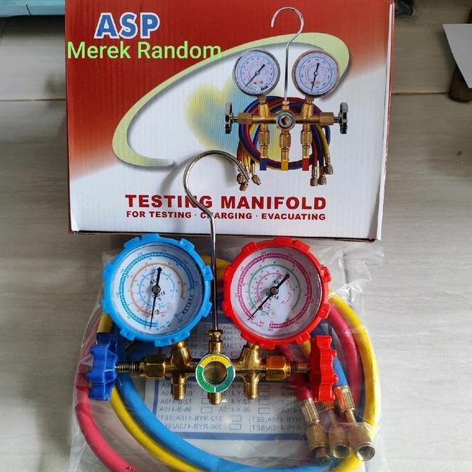 TESTING DOUBLE MANIFOLD DOUBLE R22 PENGISIAN AC MOBIL 220 / 500 / 800  PSI KUALITAS TINGGI ALAT PENG