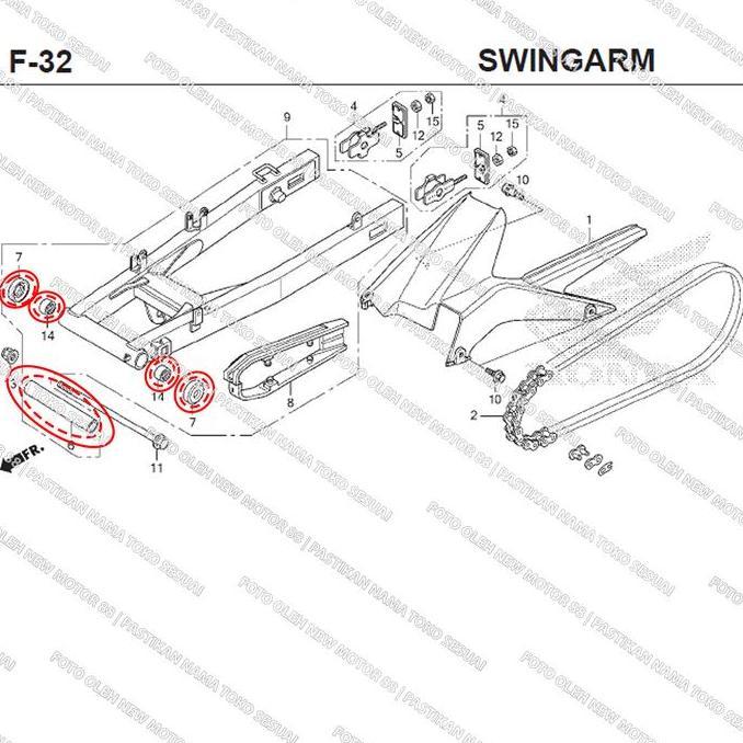 Bosh Bos Fork Swing Arm Sasis Set Komplit Cb150R Streetfire K15 Cbr 150R K45 Old Dan New Led Cb150X 