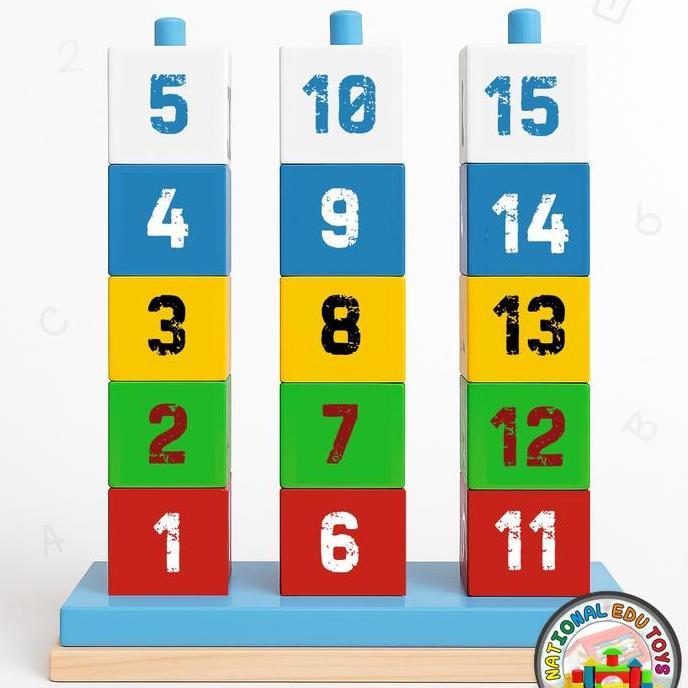 Mainan Edukatif Anak / Balok Susun Angka / Mainan Balok Susun Huruf / Balok Susun Hijaiyah / Balok A