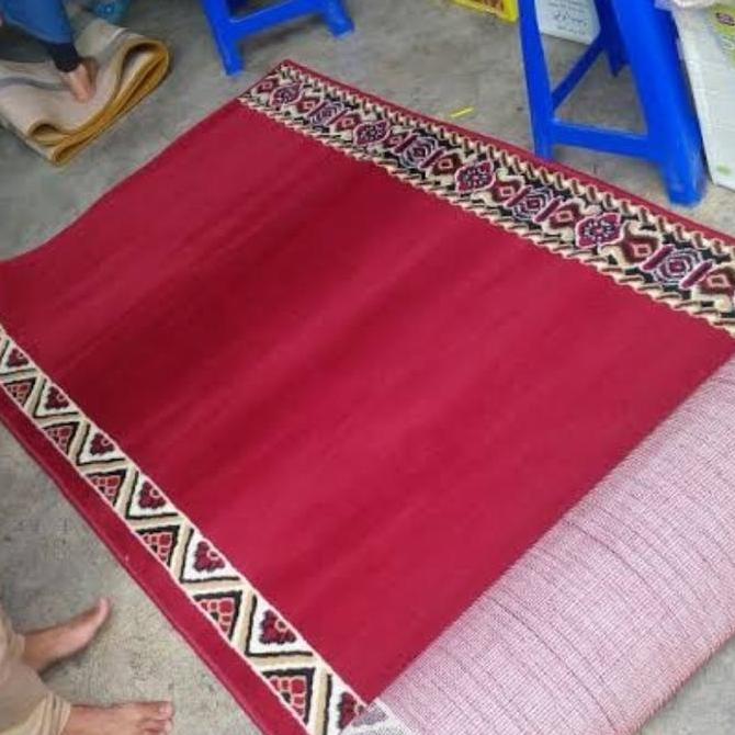 Terlaris (Gosend) Promo Karpet Permadani Khusus Masjid Motif Masjid Merah Ukura