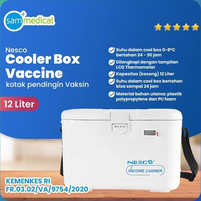 BEBAS ONGKIR - Nesco Cool Box / Cold Chain Box Vaccine / Vaccine Carrier Box 12 Liter