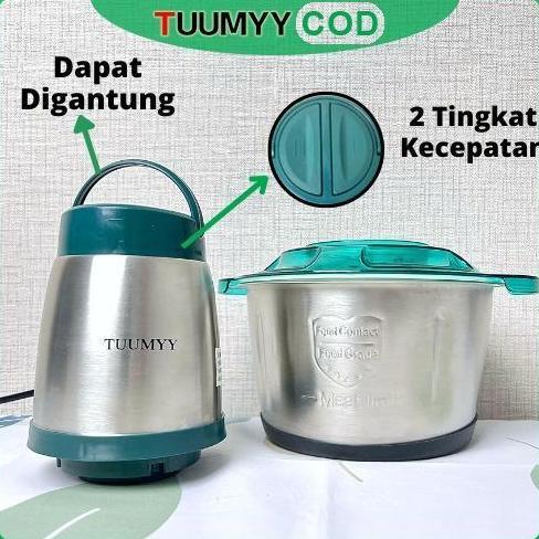 New- SATUAN BLENDER CHOPPER TUUMYY STAINLESS MULTIFUNGSI 2L TM-8611