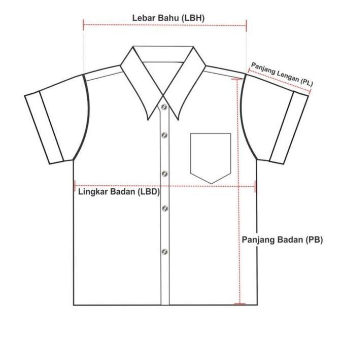 New- kemeja sd batik dasar merah seragam sekolah mr.ben