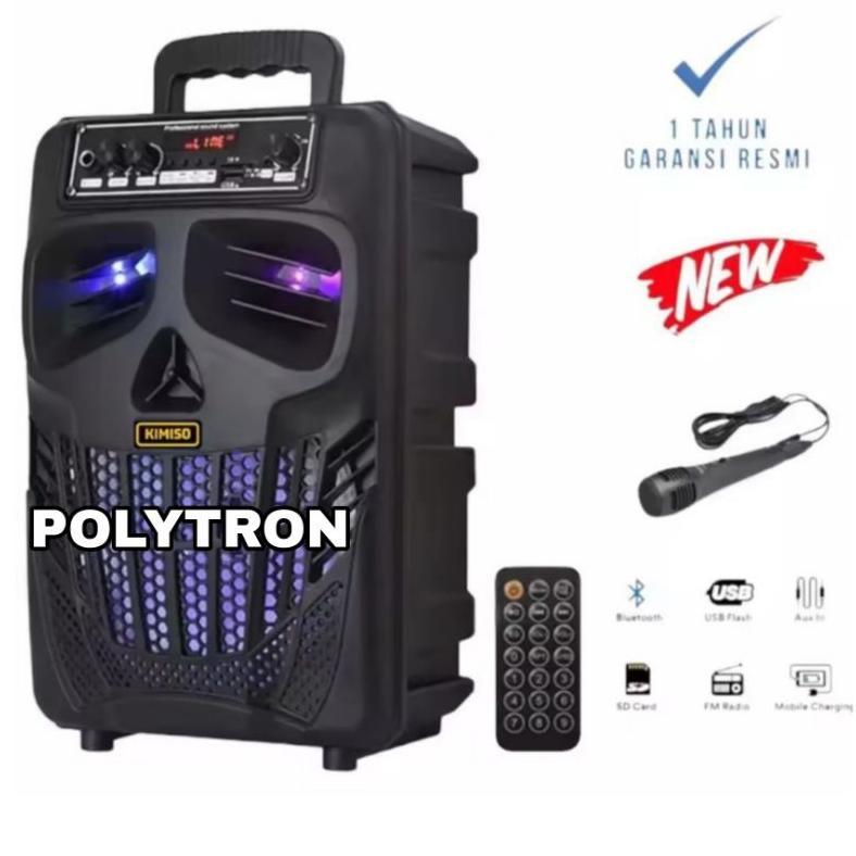 Hot Speaker Bluetooth Mp3 7801  Salon Bluetooth Kimiso / Polytron Salon Karaoke Bluetooth Fre Mic Ka